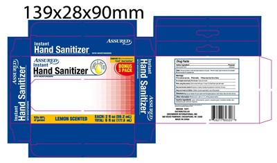 Image Of Bottle Label (Instant Hand Sanitizer Lemon 3pk 2oz)